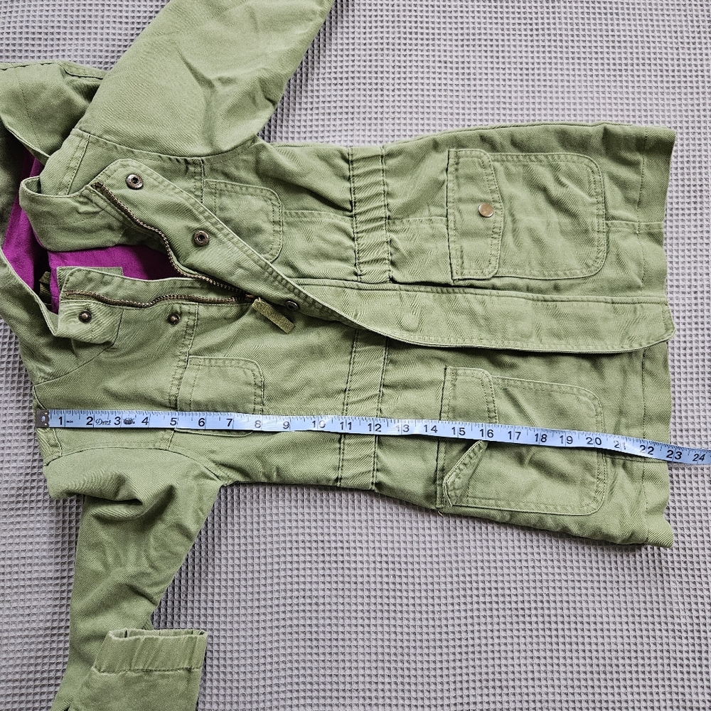 Cat & Jack Girls 6/6X Fall/Spring Green Coat - Picture 5 of 8